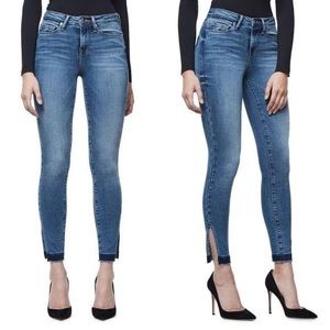 GOOD AMERICAN Good Legs Split Hem Plus Size Skinny Jeans Size 16
